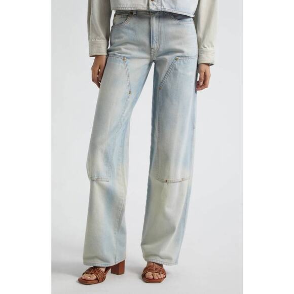Ulla Johnson Olympia Wide Leg Jean in Cielo 25 - Picture 1 of 5